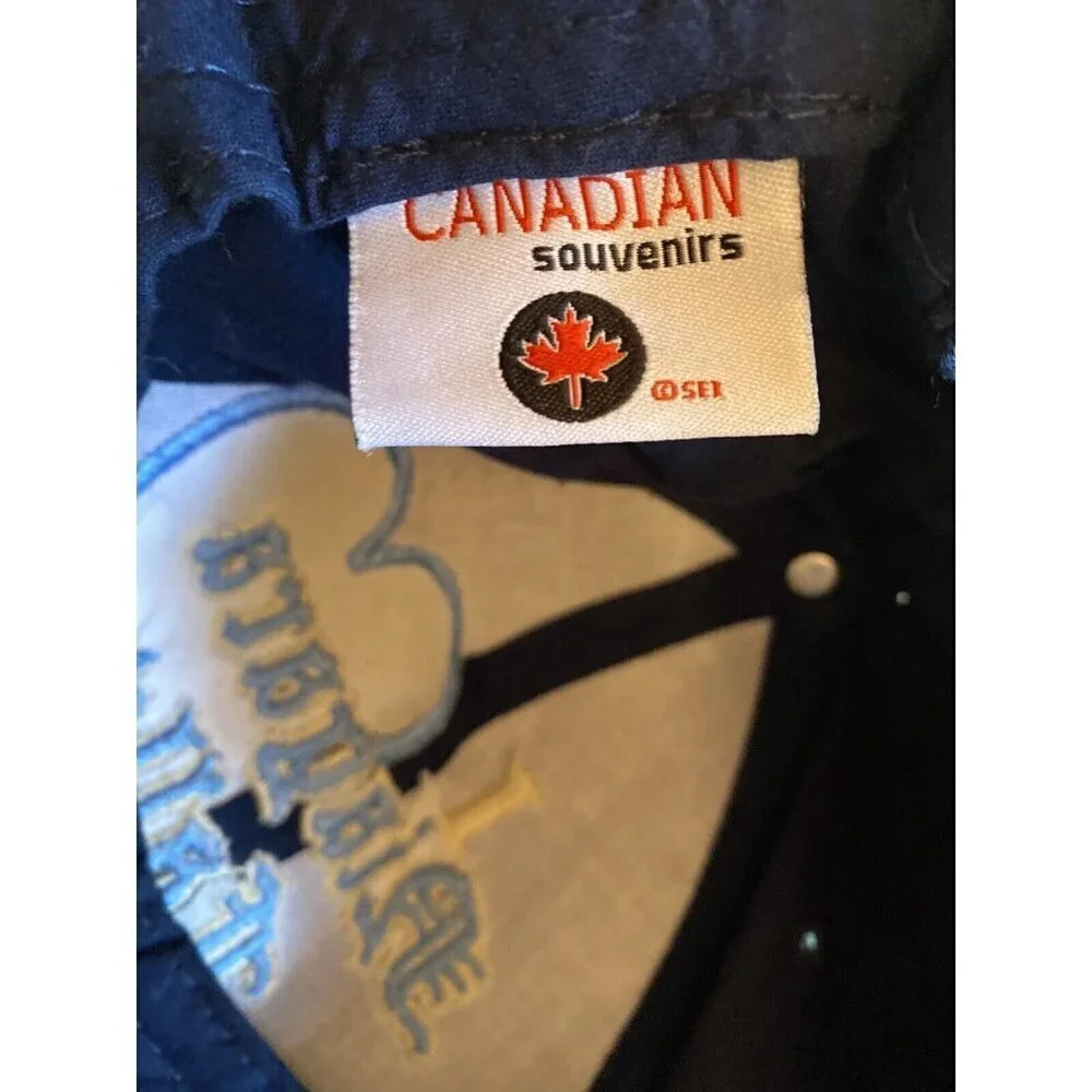 Canadian Souvenirs Niagara Falls Navy Blue Embroidered Baseball Cap Hat Canada
